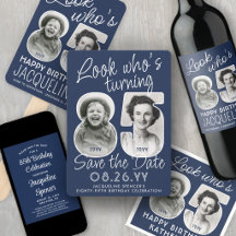 85th Birthday Party Invites & Decor • DIY Colors