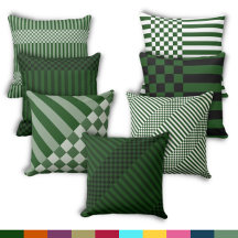 Stripes & Checkers Patterned Pillows -Living Room