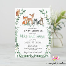 Woodland animals forest baby shower