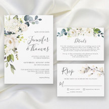 Neutral White Elegant Floral Wedding 