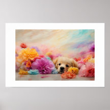 Floral Dog Posters and Downloads