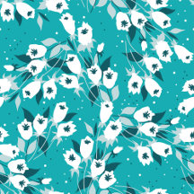 Elegant Tulip Flower Pattern Botanical Art Design