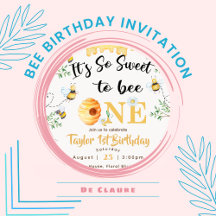 Bee Birthday Invitation