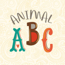 Cute Kids Nursery Animal ABC Alphabet