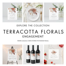 Rustic Terracotta Florals Engagement 