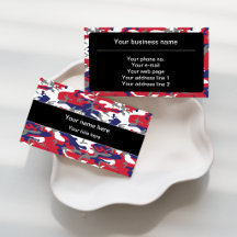 Blue White Red Gray Camouflage Collection