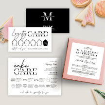 Minimalist Bakery Stationery Design Black & White