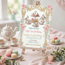 Floral Classic High Tea Birthday Party for Girls