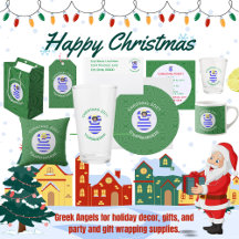 Greek Flag Christmas Angel 