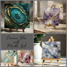 Ceramic Tiles with Marble Look