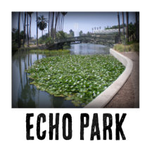 Echo Park Lake in Los Angeles, California