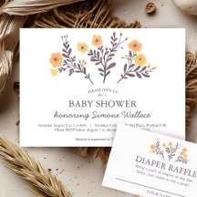 Dainty Florals Elegant Simple Baby Shower Suite