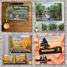Custom Memorial Life Celebration Guest Books Plus
