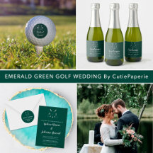 Emerald Green Golf Wedding