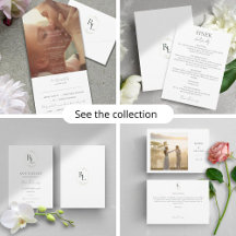 Floral Monogram Couple Initials Wedding Suite