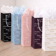 Happy Birthday Script Name Gift Bags