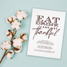 Eat Drink and be Thankful