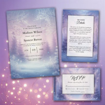 Lavender Winter Snowfall Serenade Wedding Suite