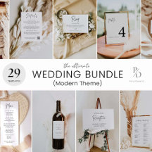 MODERN WEDDING INVITATION BUNDLE