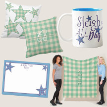 Plaid Pattern Modern Rustic Buffalo Christmas