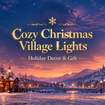 Cozy Christmas Village Lights Holiday Decor & Gift