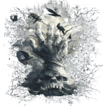 Skull Hand Ravens Gothic Dark Art Collection