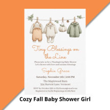 Cozy Fall Baby Shower Girl