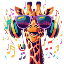 Cool Colorful Party Giraffe 