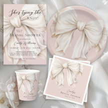 She's Tying the Knot Cute Bow Bridal Shower