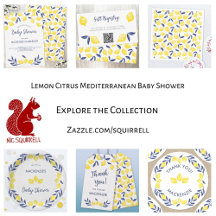 Lemon Citrus Mediterranean Baby Shower Suite