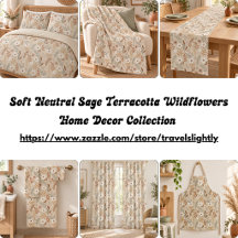 Soft Neutral Sage Terracotta Wildflower Home Decor
