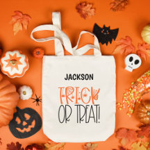 Personalized Halloween Trick or Treat Bags