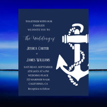Navy Blue Anchor Wedding Collection   Nautical Mar
