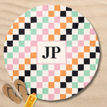 Monogrammed Round Beach Towels