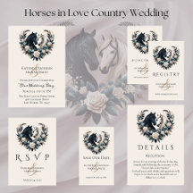 Horses in Love Wedding Collection- Cream