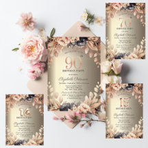 Elegant Floral,String Lights Birthday Party