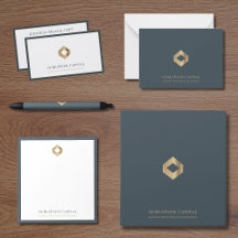 Modern Luxury Gold Diamond Logo Business Essential