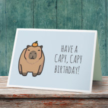 Capybara Birthday Card