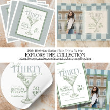 Talk Thirty To Me Martini Cocktail 30th Birthday