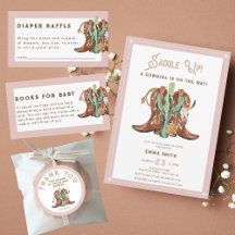 Watercolor Western Baby Shower 2023