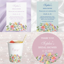 MODERN BRIGHT WATERCOLOR FLORAL BRIDAL SHOWER
