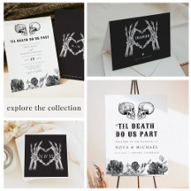 Til Death Vintage Gothic Skull Wedding   Nova