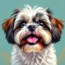 Shih Tzu Puppy Dog Cards & Gifts
