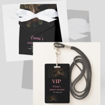 Masquerade Mask Birthday - Black & Pink 