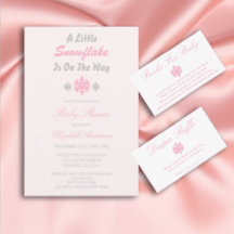 Little Snowflake Pink Girl Baby Shower