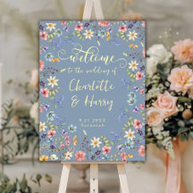 Elegant Wildflower Dusty Blue Wedding