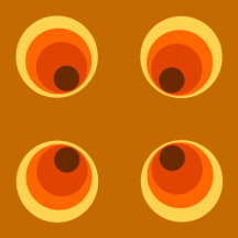 Design retro orange trent collection 1970's 