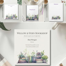 Cozy Books & Plants Desk Stationery