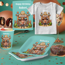 Western Cowboy First Rodeo Birthday Party Custom 