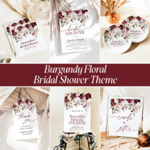 Burgundy Blush Pink Eucalyptus Bridal Shower